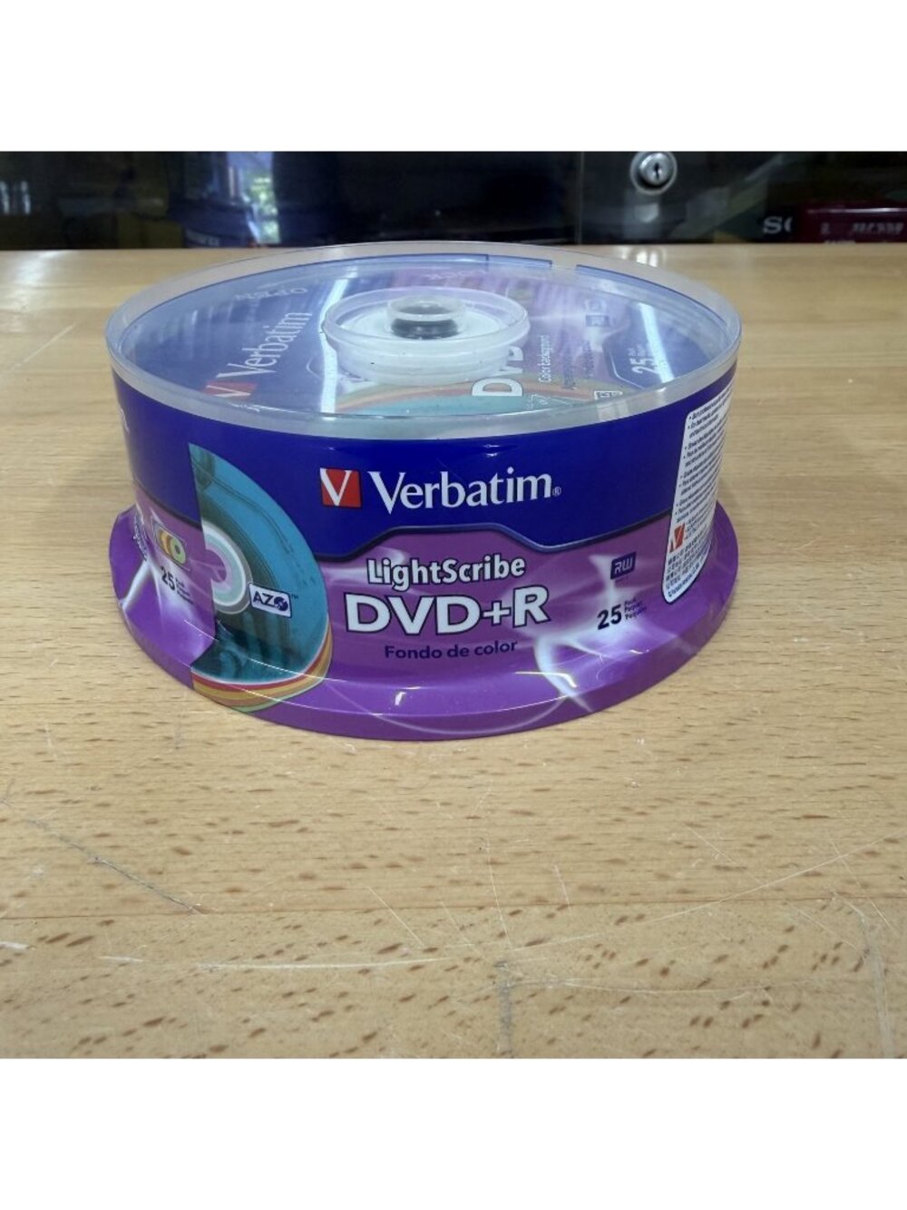 Verbatim Light Scribe Color Background Dvd+r 25 Pack Spindle New